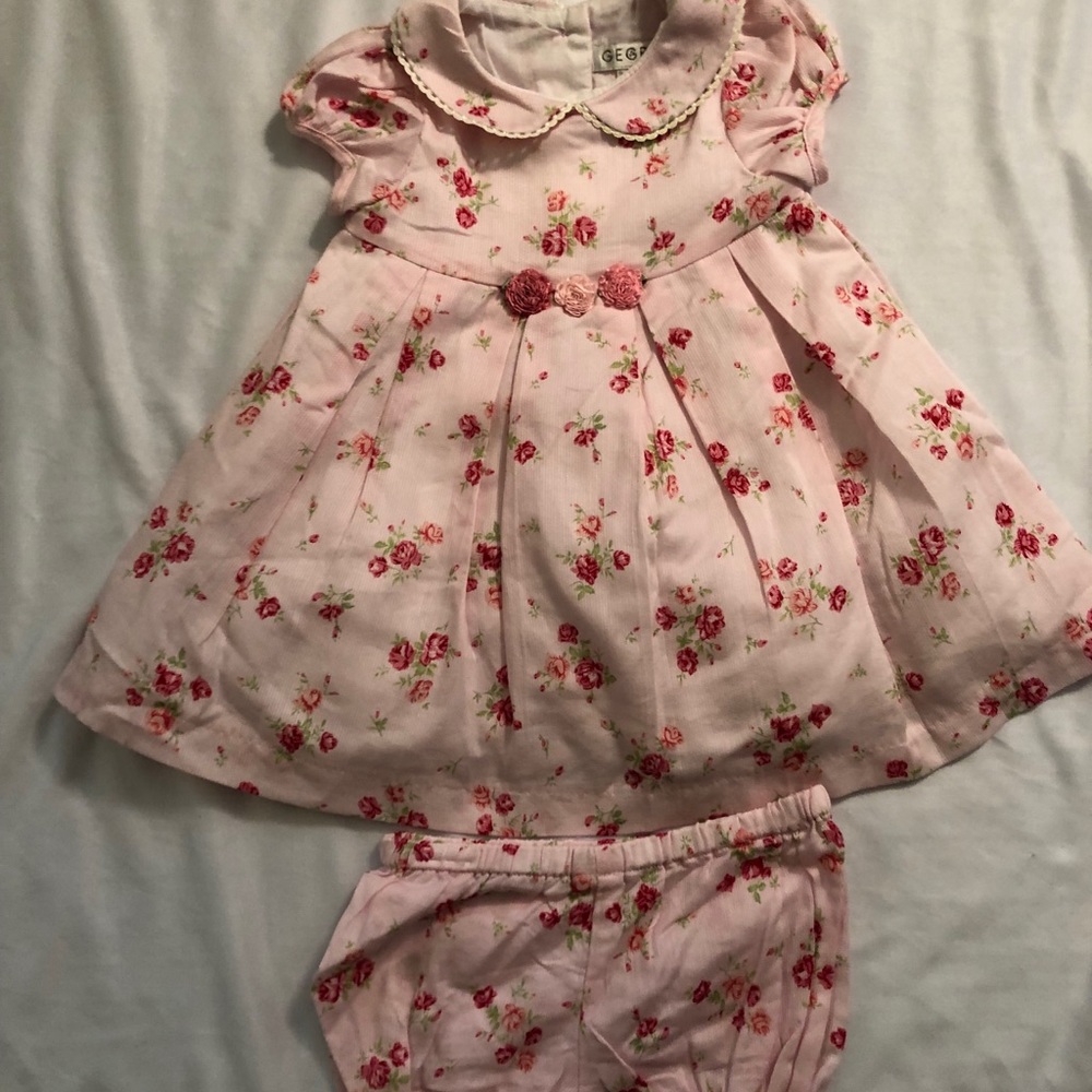 Girls Floral Dress w/Matching Knickers